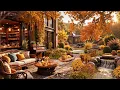 Download Lagu Calm Jazz Music at Cozy Autumn Porch Ambience 🍂 Smooth Jazz Instrumental Music for Studying \u0026 Work