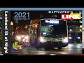 Baltimore MD Bus Action on Lombard Street at Night - MTA Maryland TrAcSe 2021
