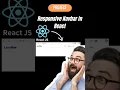 Responsive Navbar in React Tailwind CSS Mobile Menu Animation