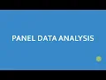 Panel Data Analysis Part 1 Pooled OLS Fixed Effect Random Effect