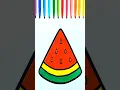 Download Lagu Tekenen, schilderen en kleuren van een stuk watermeloen 🍉