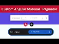 angular material paginator custom style Angular Material Paginator