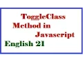 ToggleClass Method in Javascript English 21-vlr training