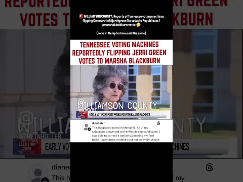 🚨 Voters in Multiple States Report Voted Flipping to Republican 🚨