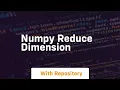 numpy reduce dimension