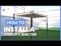 How to Install the Outdoor Aluminum Retractable Pergola Canopy Shelter NP10911