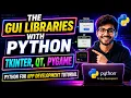 The GUI libraries with Python Tkinter QT Pygame Python for App Development Tutorial