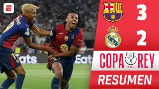 BARCELONA, CAMPEÓN de COPA DEL REY. Venció 3-2 al REAL MADRID en un PARTIDAZO HISTÓRICO | RESUMEN