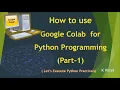 How to use Google Colab for Python Programming