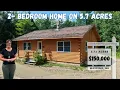2 - Bedroom Log Cabin Home on 5 7 Acres with Well and Septic in Maxfield Maine Maine Real Estate