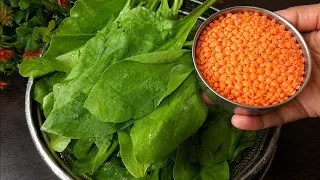 सिर्फ 1 कप पालक और मैसूर की दाल  से 5 मिनट में हेल्दी रेसिपी हर खाने के साथबेस्टकॉम्बिनेशनeasyrecipe