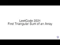 LeetCode 2221 Find Triangular Sum of an Array