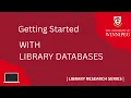 Getting Started with Library Databases