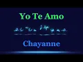 Chayanne  Yo Te Amo  Karaoke 4K