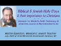 Download Lagu Biblical Jewish Holy Days 1a and Importance to Christians, Mottel Baleston, Messianic - Session 1a