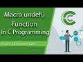 Learn Conditional Compilation Macros undefine preprocessor in c in Hindi