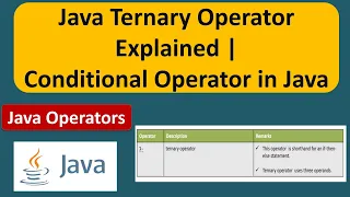 Java Ternary Operator Explained Conditional Operator in Java Java Tutorial