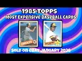 1985 Topps Most Expensive Baseball Cards eBay Sales Jan 2026