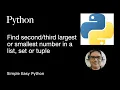 Python Finding number in a list set or tuple