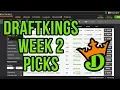DraftKings NFL Week 2 Picks