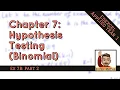 Hypothesis Testing Binomial 4 Two-Tailed Tests Critical Stats1 Ex7B
