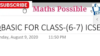 QBASIC PART-1 CLASS- 6 and 7 ICSE