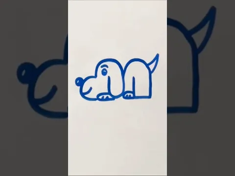 Easy dog drawing #art #youtubeshorts #kidstv #ytshorts #diy #kidsart #kidsvideo #kids #shorts #yt