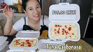 35 pesos Tuna Carbonara!