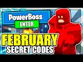 FEBRUARY 2021 ALL NEW SECRET OP CODES Power Simulator 2 Roblox