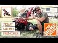 Home Depot Trencher Rental DIY Barreto 712MTH Micro Trencher Guide