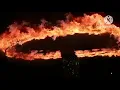 Fire ring portal green screen