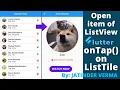 ListView Navigation Flutter onTap on ListView in Flutter Open Detail page from ListView