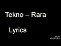 Tekno - rara lyrics