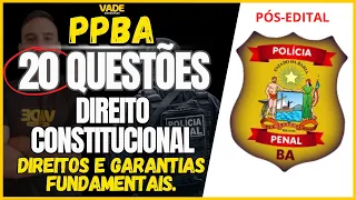 CONCURSO PPBA - DIREITO CONSTITUCIONAL - 20 QUESTÕES - BANCA FGV