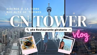Dining at the CN Tower 360 Revolving Restaurant in the tallest tower in Toronto