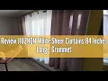 Review JIUZHEN White Sheer Curtains 84 Inches Long - Grommet Semi Transparent Window Drapes for Bedr