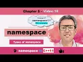 namespace in C 11 Types of namespace Avoid naming conflicts