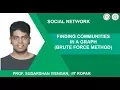 Finding Communities in a graph Brute Force Method