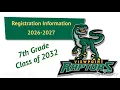 VMS 7th Grade Registration 2026-27