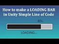 How to make a LOADING BAR in Unity Scene Manager in Unity Unity Tutorial Easy Loading Scene