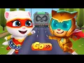 Download Lagu Talking Tom Gold Run vs Talking Tom Hero Dash Ultra Boss | Super Angela X Tiger Ginger - New Update 