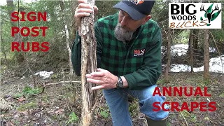 BIG WOODS 101 SIGNPOST rubs and SCRAPES