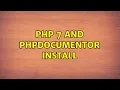 Ubuntu PHP 7 and PHPDocumentor install