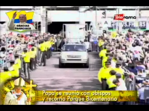 Papa se reunió con obispos y recorrió parque Bicentenario