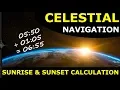 Celestial Navigation Sunset Sunrise Calculations