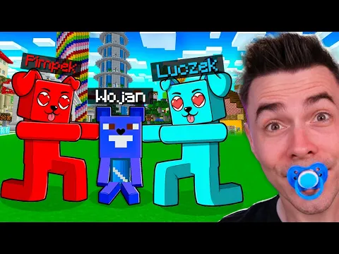 Video Thumbnail: ZOSTAŁEM ADOPTOWANY PRZEZ LUCZKA i PIMPKA w Minecraft!