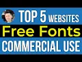 TOP 5 - Free Fonts For Commerical Use Websites For Print on Demand