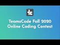 TeamsCode Fall 2020 Online Coding Contest