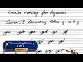 Cursive Writing for Beginners - Lesson 12 Connecting Letters g a to z AthysCalligraphy