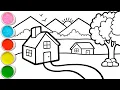 Download Lagu Landschapsfoto's tekenen, schilderen en kleuren voor kinderen | Tips voor eenvoudig tekenen #263
